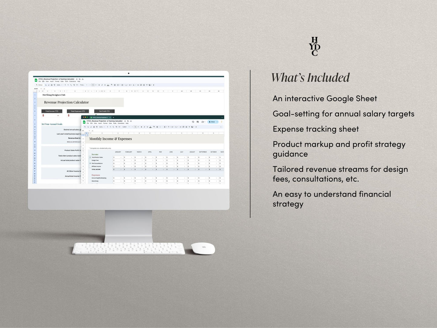 Revenue Projection & Tracking Calculator for Interior Designers